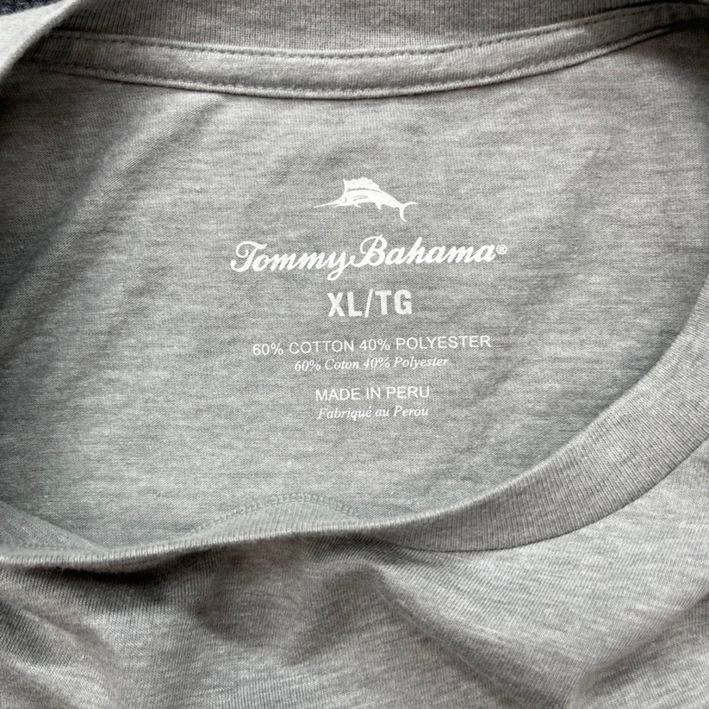 Tommy Bahama Hang Moose Graphic T-Shirt Gray Mens XL Surfing Tropical Tee - Picture 4 of 4